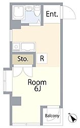 プラーズ長崎 3階ワンルームの間取り