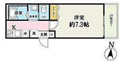 仮称 キャメル大袋2 3階1Kの間取り