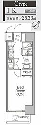 プライムアーバン新百合ケ丘 1Kの間取図画像