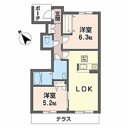 シャーメゾンサンオンズ 3LDKの間取図画像