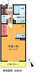 ベストフレンド ワンルームの間取図画像