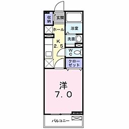 パストラルみやけ 1Kの間取図画像