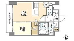 コンフォリア桜上水 1LDKの間取図画像