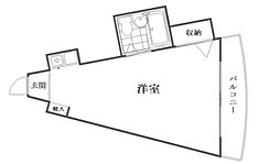 ライオンズプラザ平間駅前 ワンルームの間取図画像