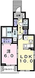 エルデノース 1LDKの間取図画像