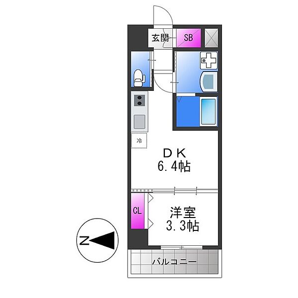 クローバー・プレミア長居公園東 ｜大阪府大阪市東住吉区鷹合２丁目(賃貸マンション1DK・11階・26.60㎡)の写真 その2