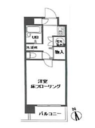 カテリーナ代々木 ワンルームの間取図画像