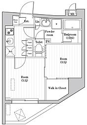 レジデンス北大塚 2Kの間取図画像