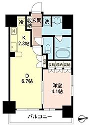 JR京浜東北・根岸線 大井町駅 徒歩7分の賃貸マンション 3階1LDKの間取り