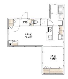 (仮称)森野3丁目メゾン 1LDKの間取図画像