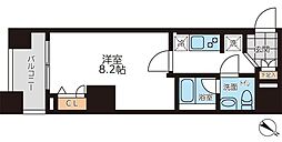 JR山手線 駒込駅 徒歩7分の賃貸マンション 9階1Kの間取り