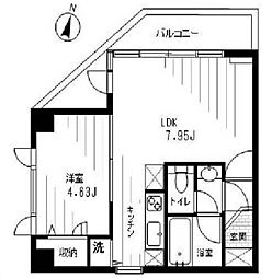 トウセン麻布十番 1LDKの間取図画像