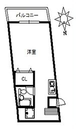 ストロベリーハイツ ワンルームの間取図画像