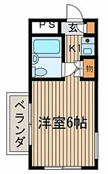 レジェンド調布 ワンルームの間取図画像