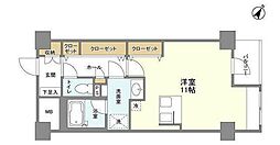 シティテラス田町 ワンルームの間取図画像