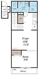 リブリ・花水木エスポワール 1LDKの間取図画像