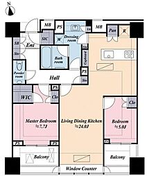 パークコート ザ・三番町ハウス 2LDKの間取図画像