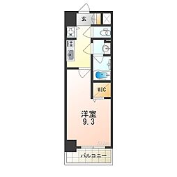 南海高野線 堺東駅 徒歩10分の賃貸マンション 1階1Kの間取り