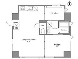 品川港南テラス 3階1LDKの間取り