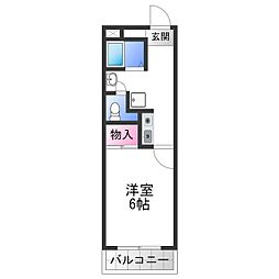 グランド・マゼボー 1Kの間取図画像