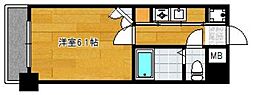 エステート・モア天神AXIS 1Kの間取図画像