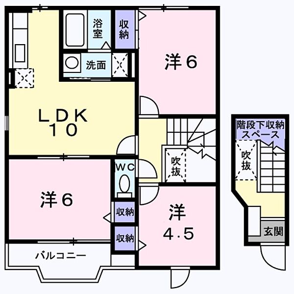 ラフレシール2番館 ｜大阪府貝塚市澤(賃貸アパート3LDK・2階・65.50㎡)の写真 その2