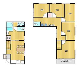松山2丁目 2階ワンルームの間取り