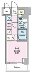 リビオメゾン戸越銀座 1Kの間取図画像