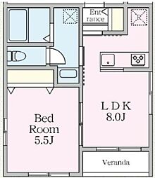 Arietta 1階1LDKの間取り