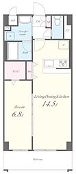 LeFLEUROMIYA 1LDKの間取図画像