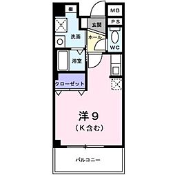 マイルド ワンルームの間取図画像