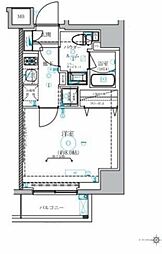 ベルシード蒲田II 5階1Kの間取り