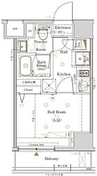 Log横浜鶴見 5階1Kの間取り