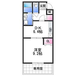 南海和歌山港線 和歌山港駅 徒歩20分の賃貸アパート 1階1DKの間取り