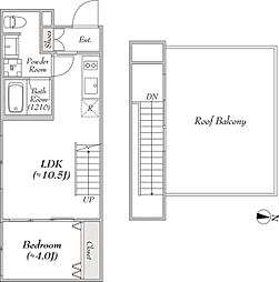 ミリア・レジデンス南馬込 4階1LDKの間取り