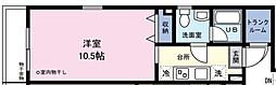 ボヌール東長崎 2階1Kの間取り