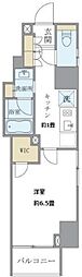 プランドール水天宮 1Kの間取図画像