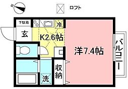 コートビレッジ 1Kの間取図画像