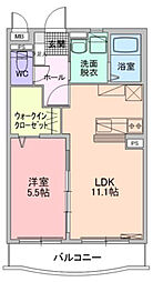 Carpレジデンス 1LDKの間取図画像