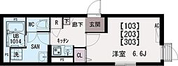 間取図画像 1K