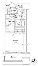 パークアクシス御茶ノ水ステージ 1Kの間取図画像