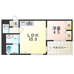 エスパスラ・フォレ 1LDKの間取図画像