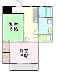 ユーハイツ 2Kの間取図画像