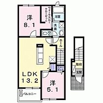 レジデンス　Ｍ－III 202 ｜ 福岡県久留米市田主丸町田主丸882-7（賃貸アパート2LDK・2階・58.70㎡） その2