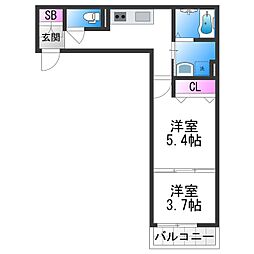 ヴェルメゾン加美東 2階