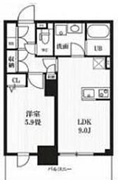 PEAKS神田 11階1LDKの間取り