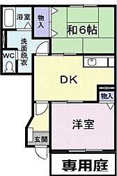 シャルマン富士見が丘 2DKの間取図画像
