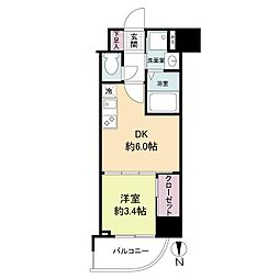 セレニテ谷町四丁目アリエ 1DKの間取図画像
