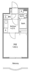 リブレ子安 1Kの間取図画像