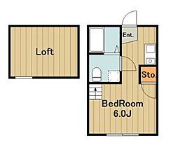 プルミエーレ南橋本 1Kの間取図画像